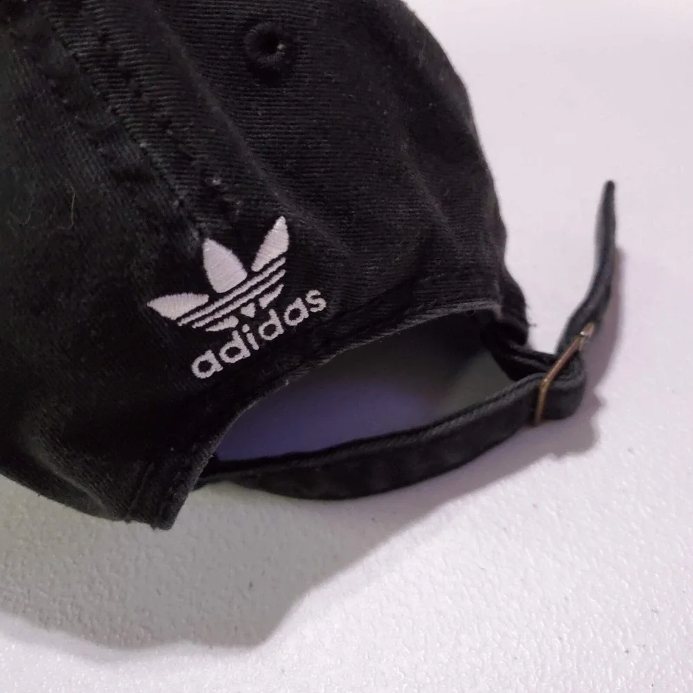 Adidas Men Hat OS Black‎ Trefoil Logo Embroidered Baseball Cap Strapback